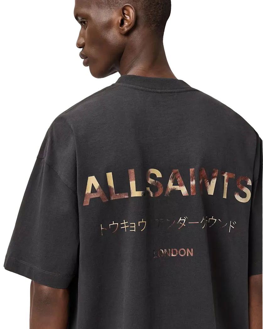 ALL SAINTS - UNDERGROUND SS CREW WSHED BLACK/DAKOTA
