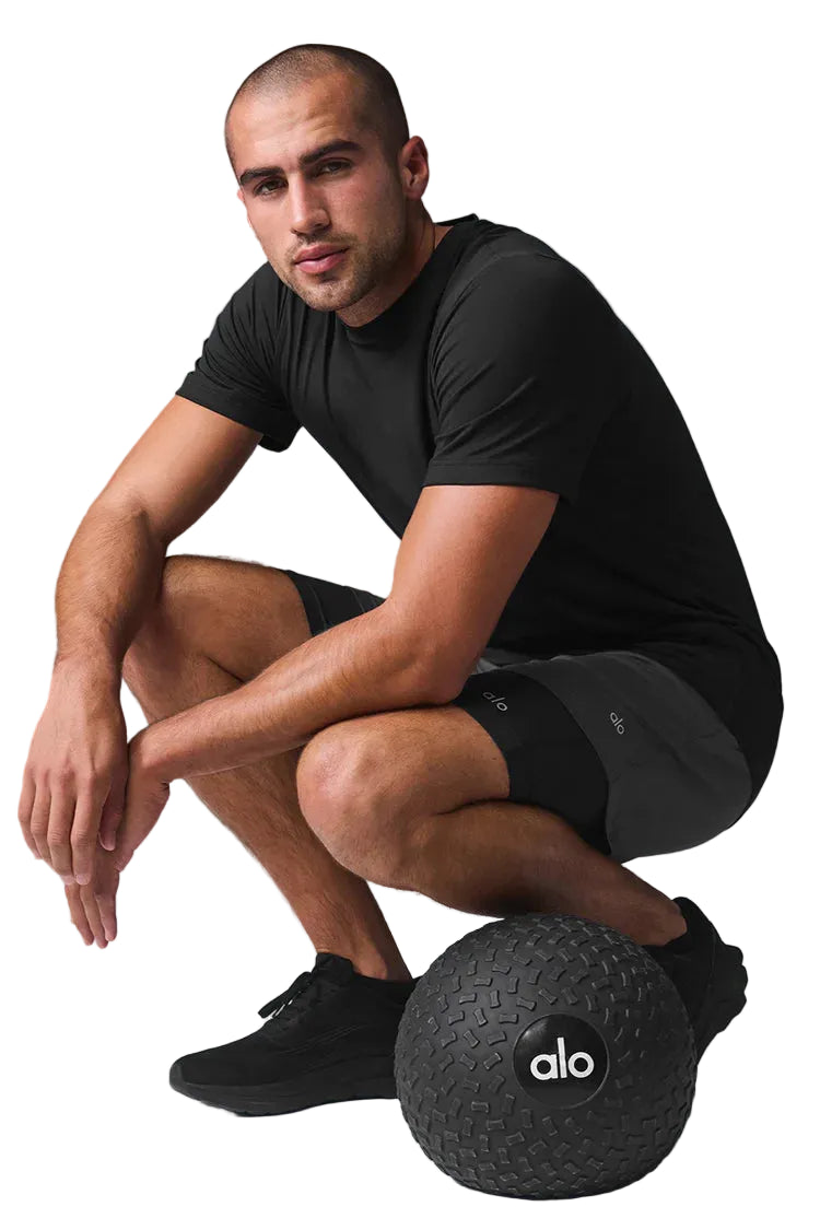 Alo Ropa Conquer Reform Crewneck Short Sleeve Black · Premium Avenue