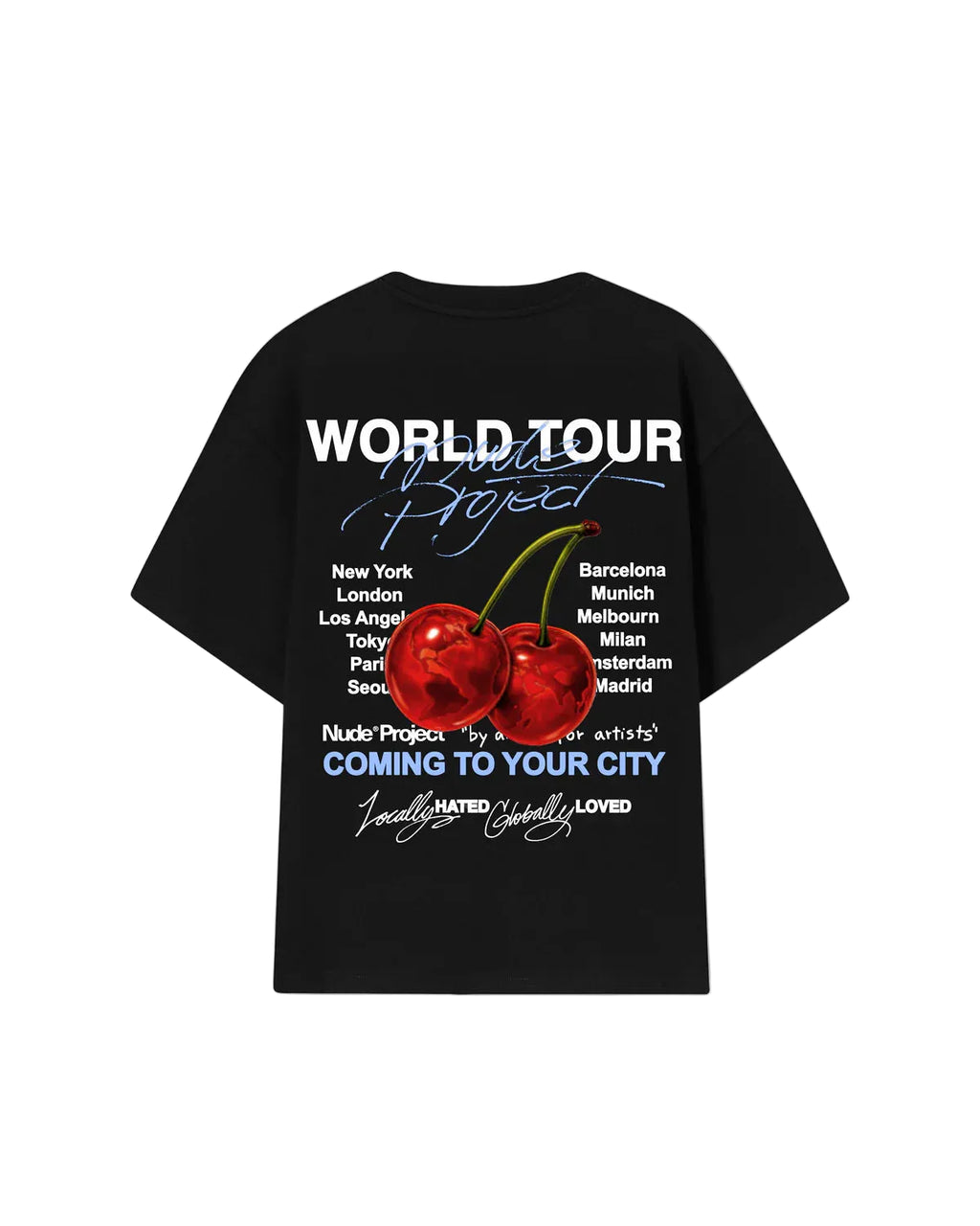 NUDE PROJECT - NUDE TOUR TEE FW25 BLACK