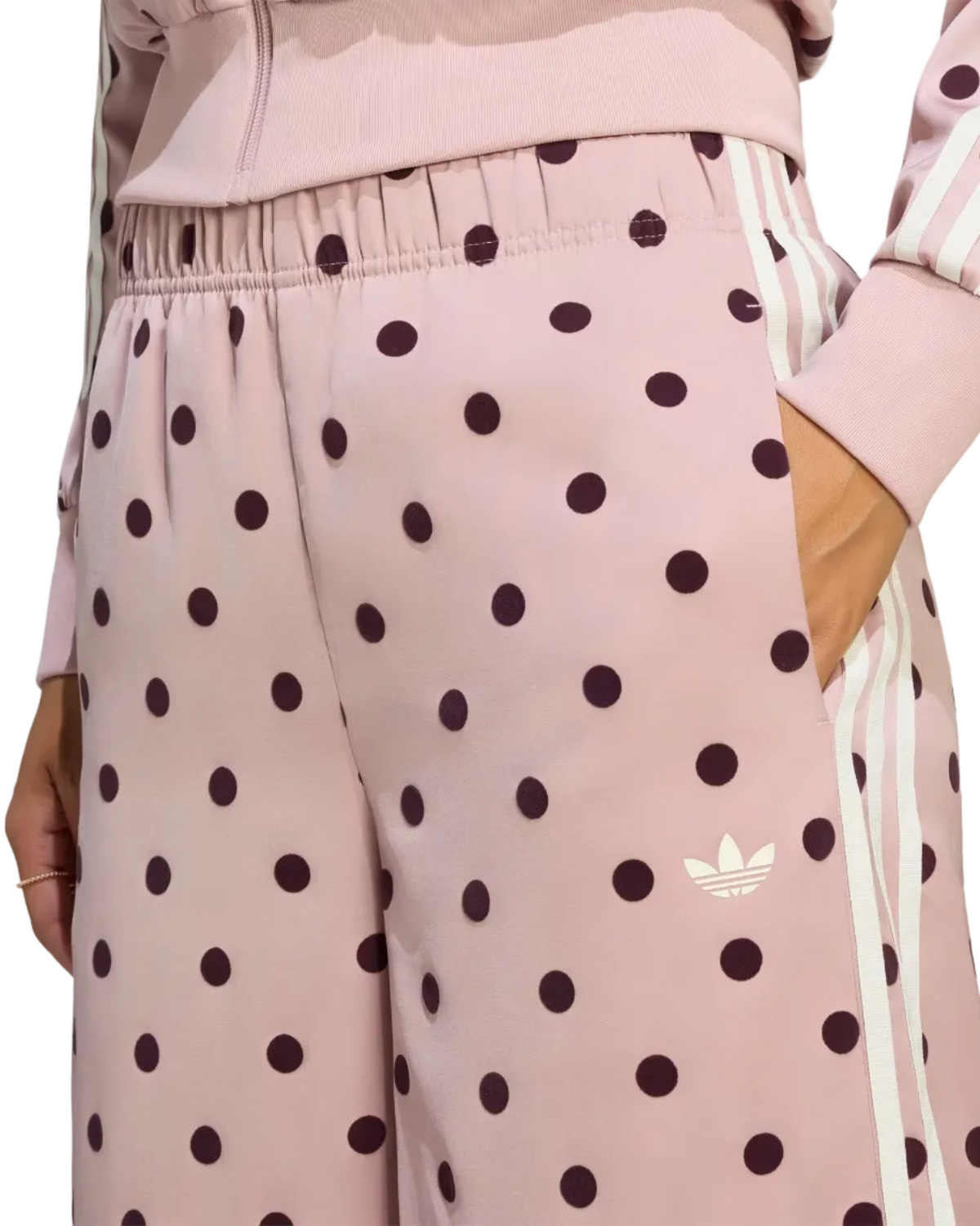ADIDAS -  WIDE LEG PANTS POLKA DT FBIRD PNT PNK/BRG