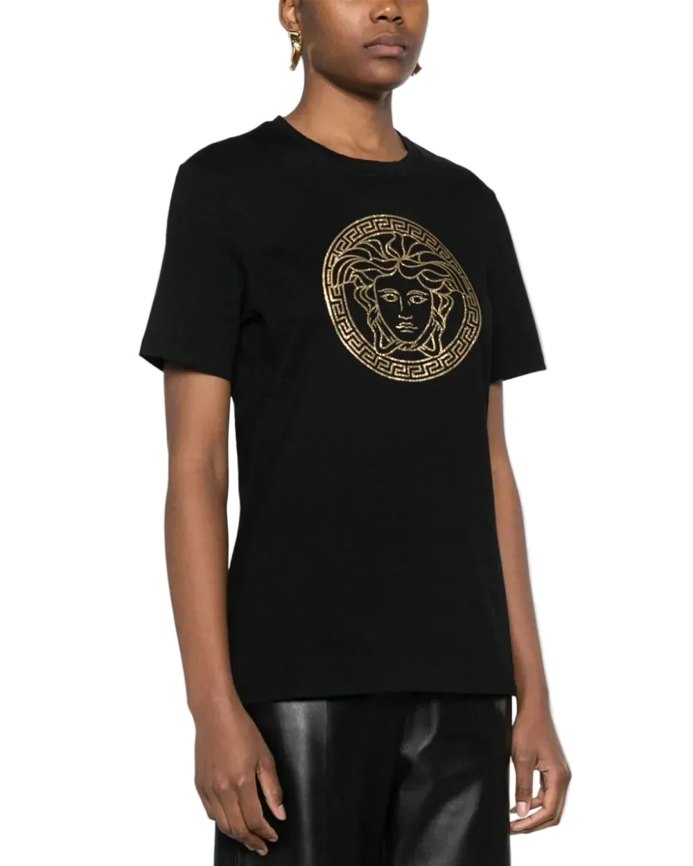 Versace Ropa Jersey Fabric With Medusa Lamina Black/Gold · Premium Avenue