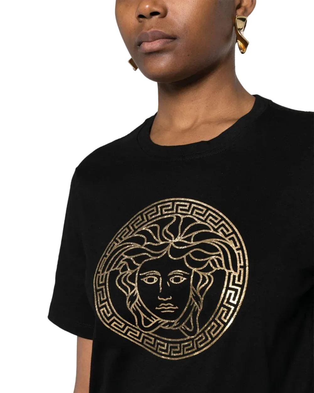Versace Ropa Jersey Fabric With Medusa Lamina Black/Gold · Premium Avenue