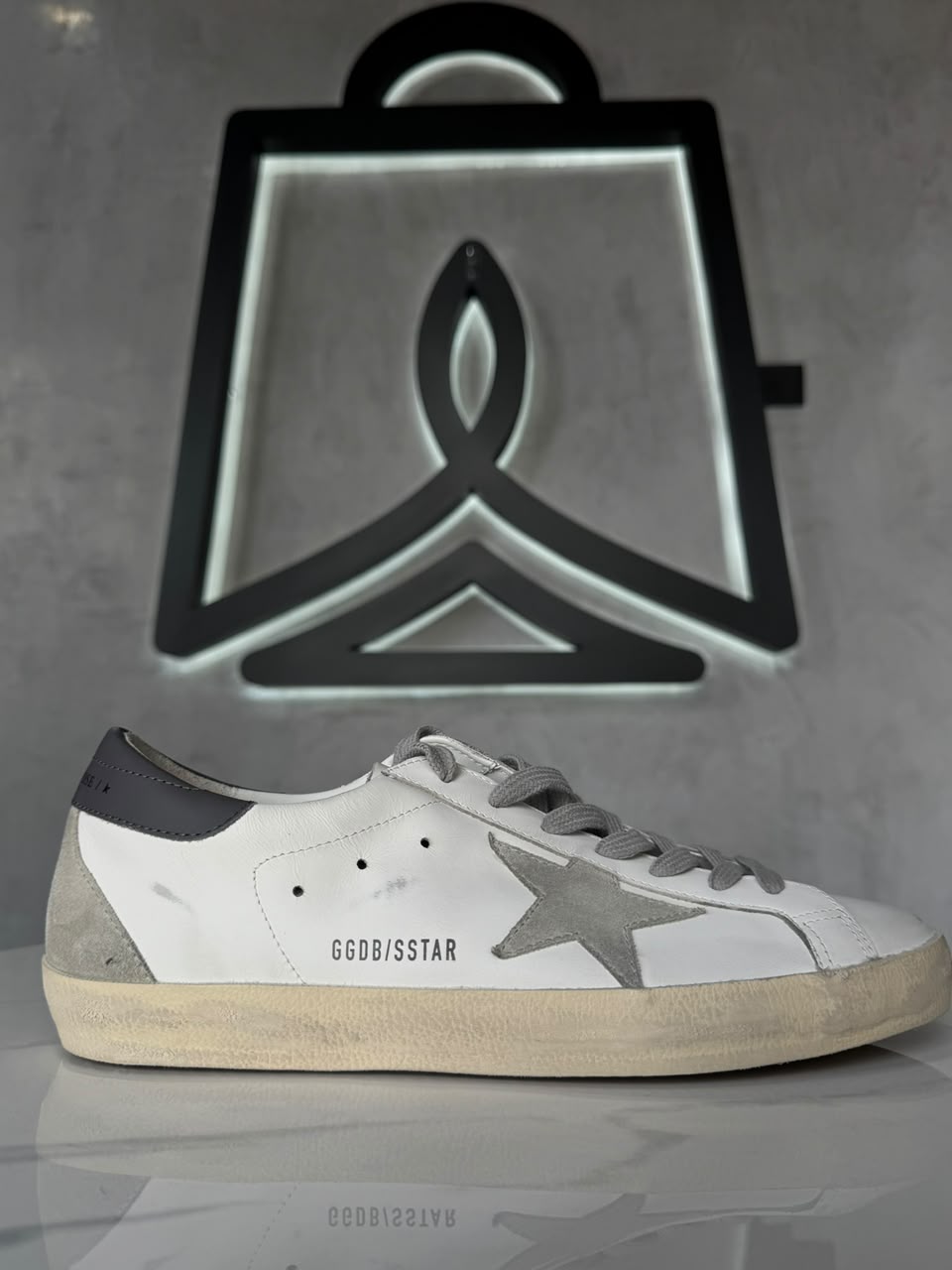 GOLDEN GOOSE - SUPER-STAR CLASSIC WITH SPUR WHITE/ICE/DARK GRAY