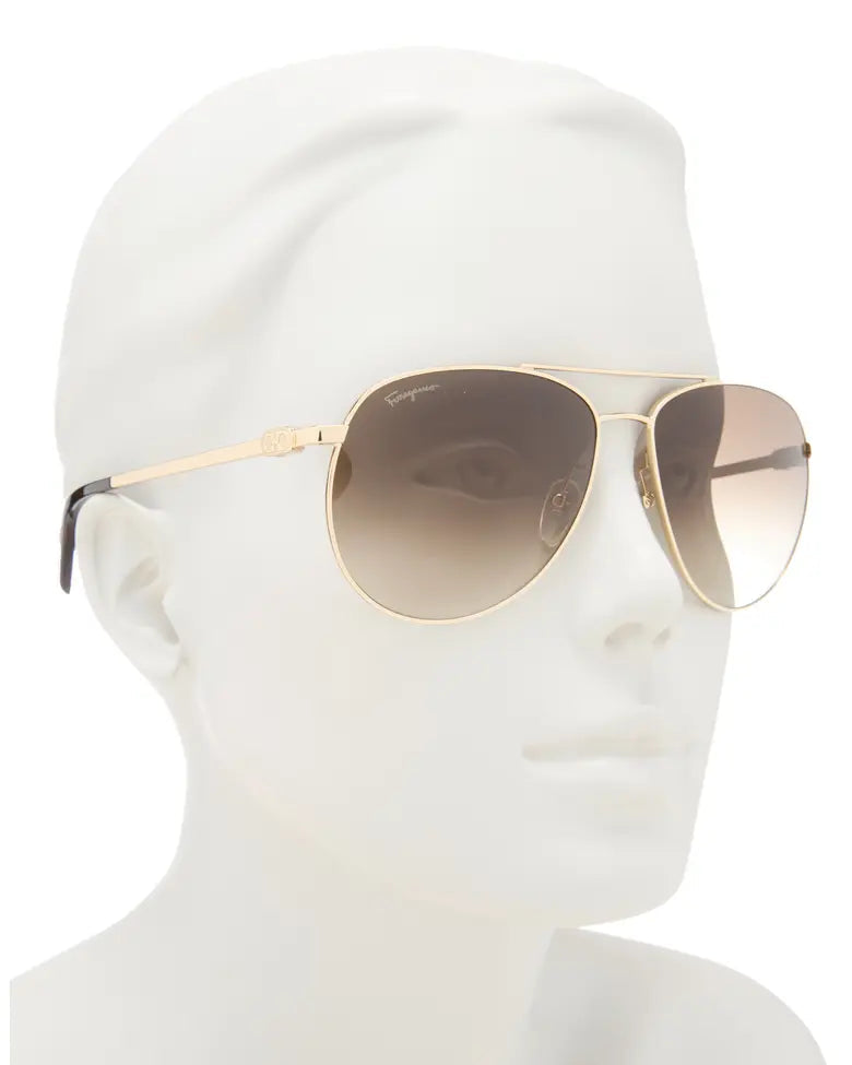 FERRAGAMO - 0877 FERRA SF131S SHINY BROWN/DARKBROWN ENAMEL