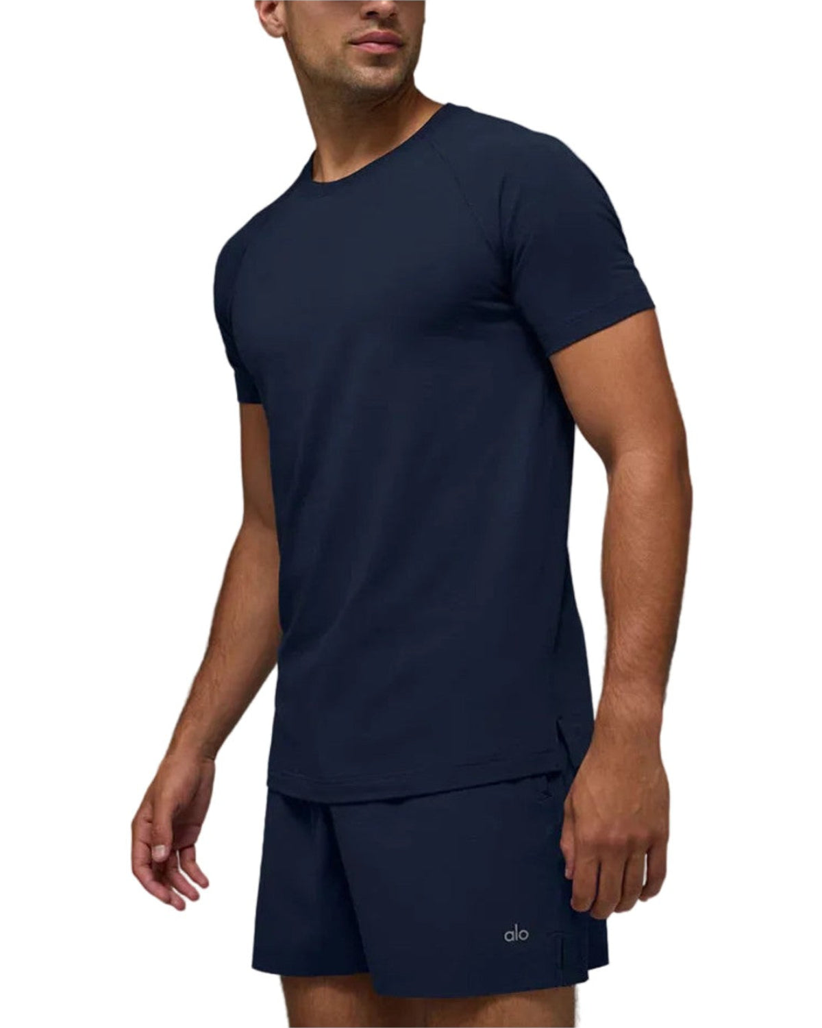 Alo Conquer Reform Crewneck Short Sleeve Navy · Premium Avenue