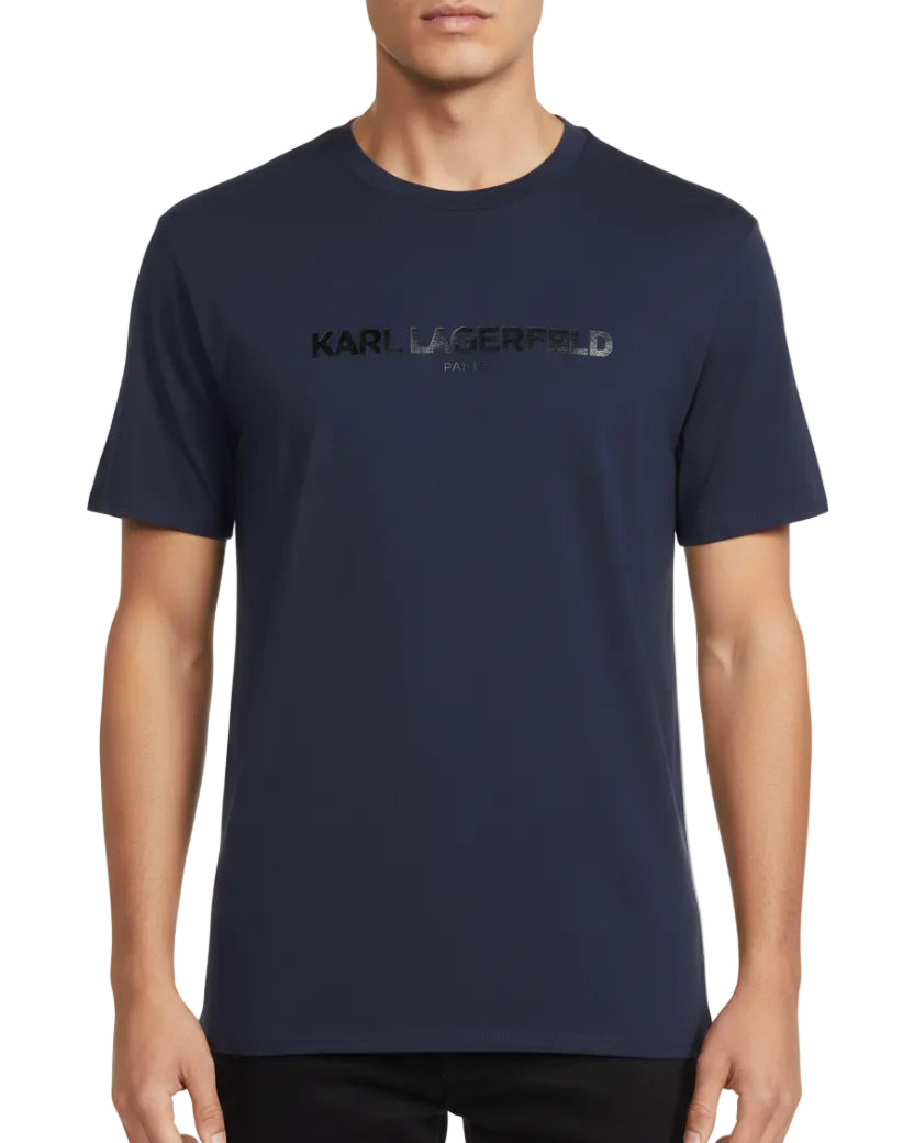 Karl Lagerfeld Chest Logo Tee Navy · Premium Avenue