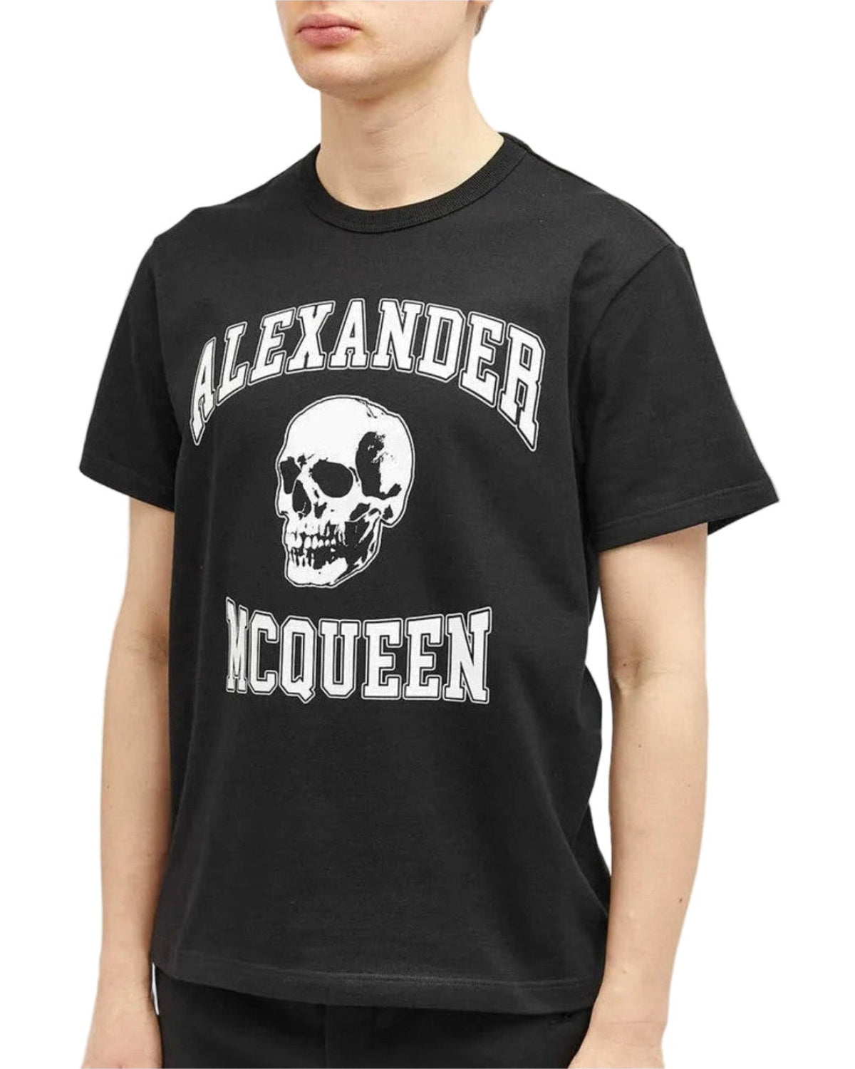 Alexander McQueen Oversize Logo Skull Tee Black · Premium Avenue