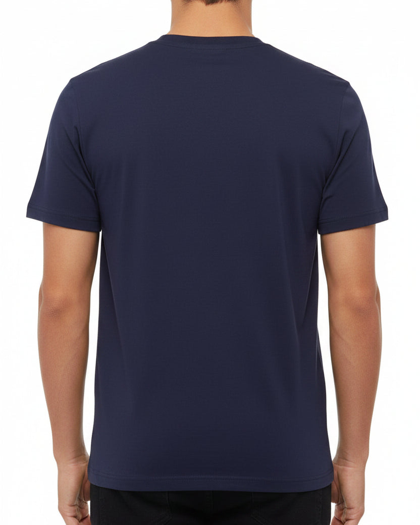 PSYCHO BUNNY - ALEXANDER LUREX EMB TEE EVENING BLUE