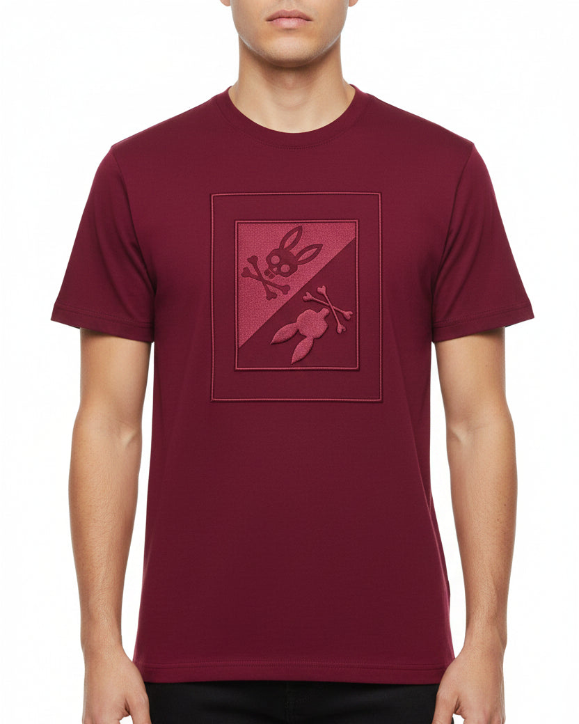 Psycho Bunny Dotsero Printed Graphic Tee Crimsom · Premium Avenue