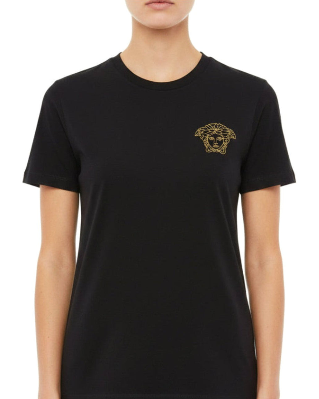 Versace T-Shirt Cotton Jersey Black/Gold · Premium Avenue