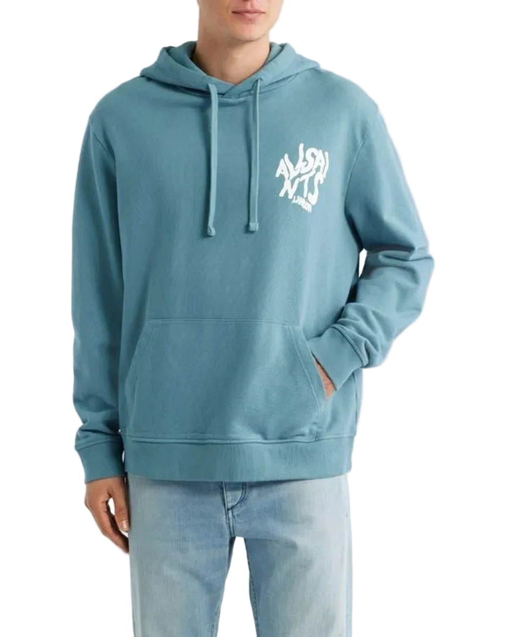ALL SAINTS - ORLANDO OTH HOODY ERIS BLUE