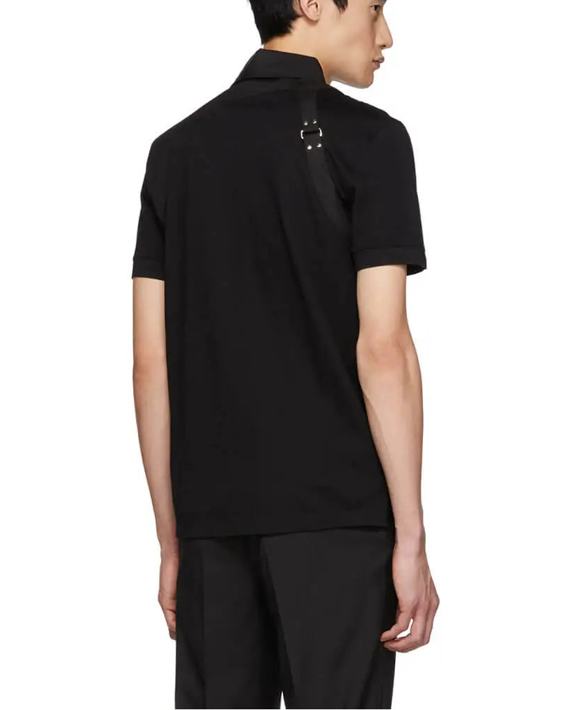 Alexander Mcqueen Ropa Harness Polo Black · Premium Avenue
