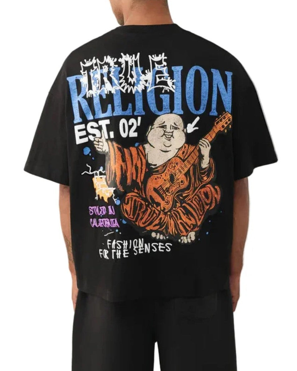 True Religion Concert Buddha Tee Jet Black · Premium Avenue