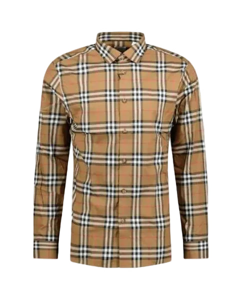 BURBERRY - SHEFFORD LS CHK TOUPE BROWN