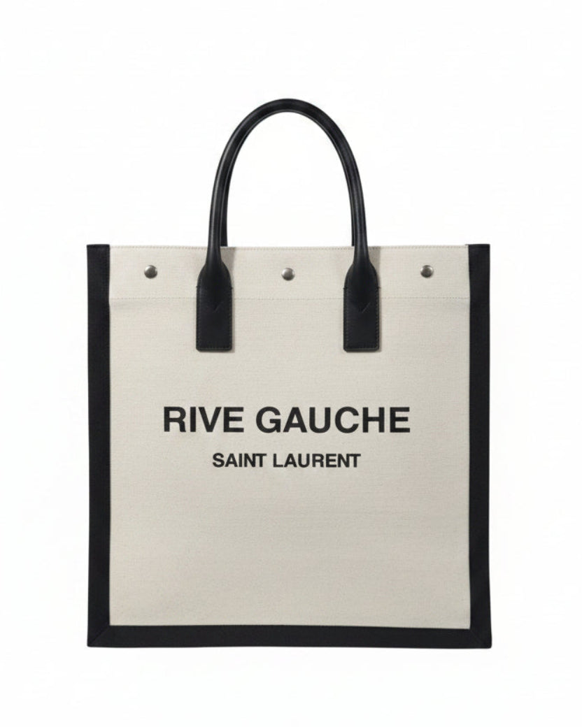 Saint Laurent (ysl) Bolsa Bv N/S Rive Gau Greggio/Nero · Premium Avenue