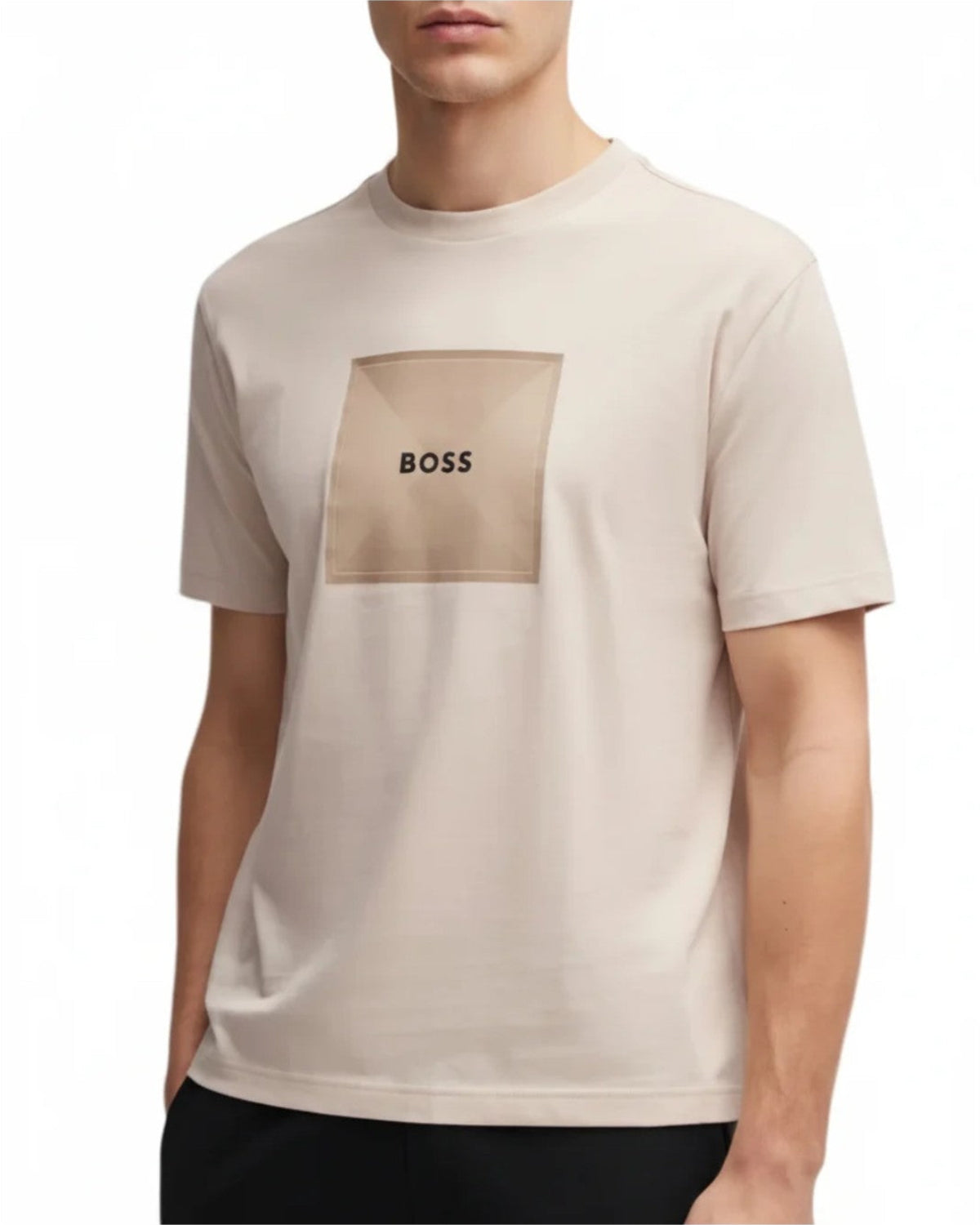BOSS - TEE LOGO RIB 99 OPEN BEIGE