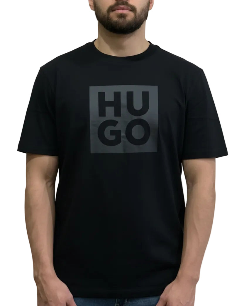 HUGO - DALTOR T-SHIRT BLACK/BLACK