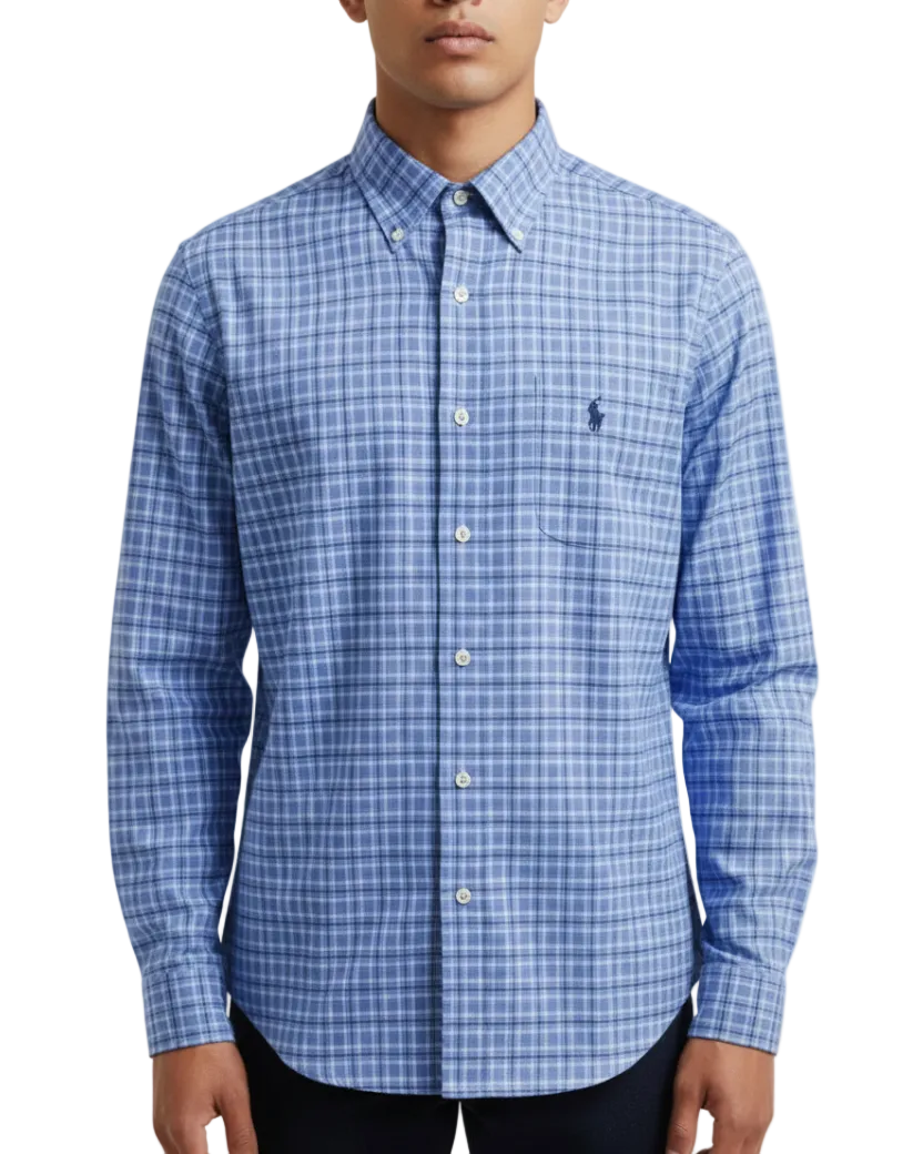 POLO - CLASSIC FIT PERFORMANCE TWILL SHIRT BLUE