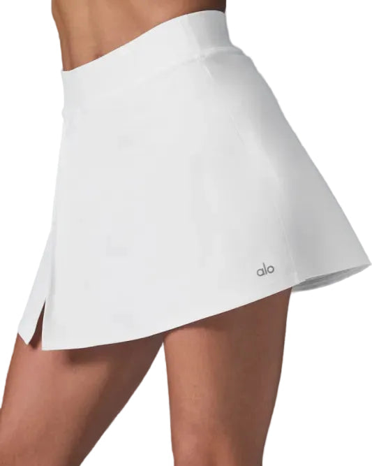 Alo Ropa Alosoft Backspin Skirt White · Premium Avenue