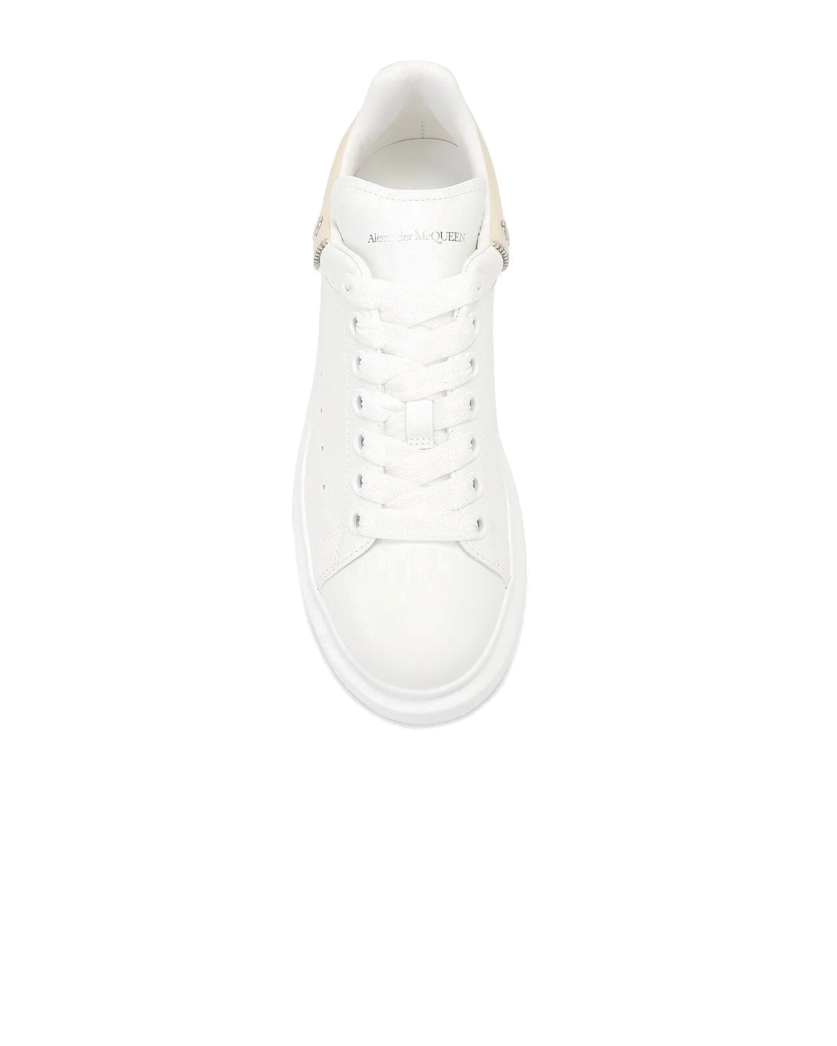 Alexander McQueen Oversized Sneaker White Oat Silver · detalle · Premium Avenue