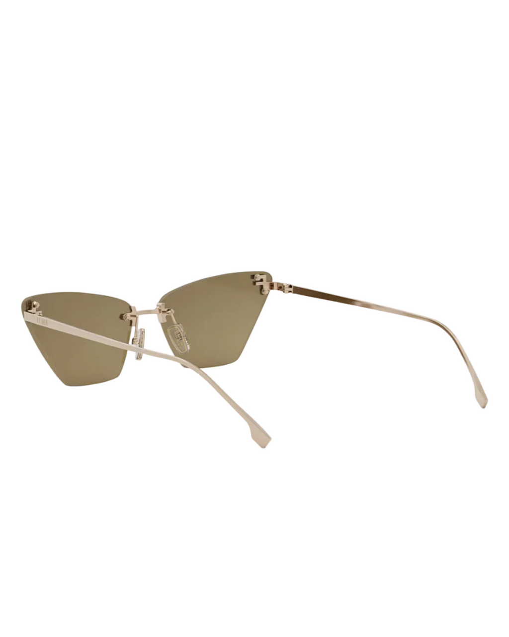 FENDI - W SUNGL RIMLESS CAT EYE R GOLD/CRYS/NICOTINE