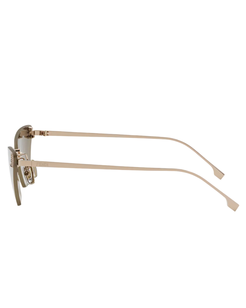 FENDI - W SUNGL RIMLESS CAT EYE R GOLD/CRYS/NICOTINE