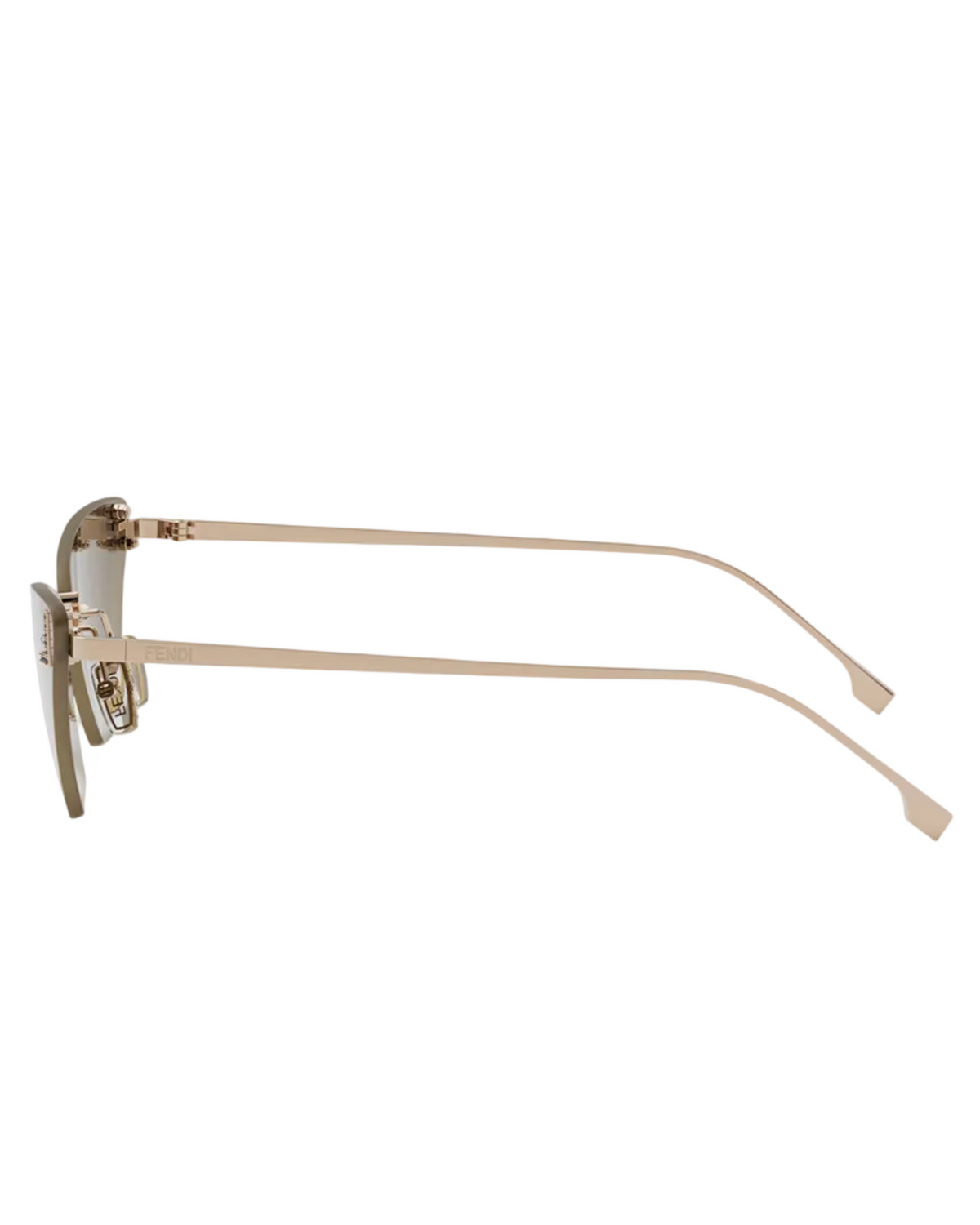 FENDI - W SUNGL RIMLESS CAT EYE R GOLD/CRYS/NICOTINE