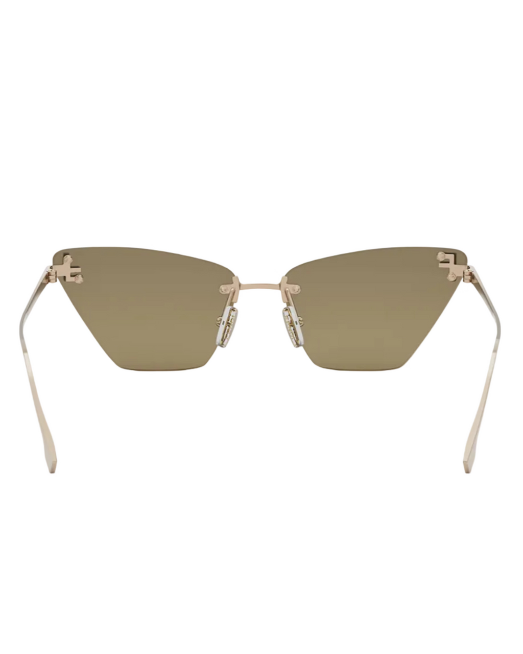 FENDI - W SUNGL RIMLESS CAT EYE R GOLD/CRYS/NICOTINE