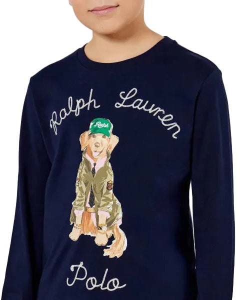 POLO - LS CN KN TSH 322P01626001 NAVY