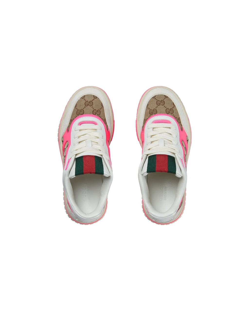 Gucci Re-Web Sneaker GG Supreme Pink · vista superior · Premium Avenue