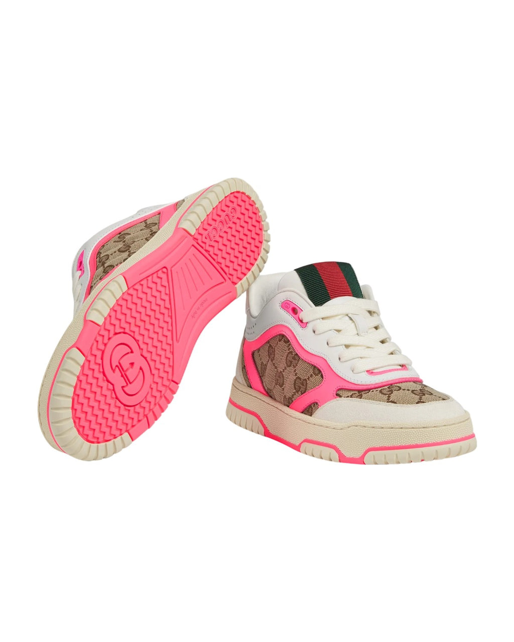Gucci Re-Web Sneaker GG Supreme Pink · suela · Premium Avenue