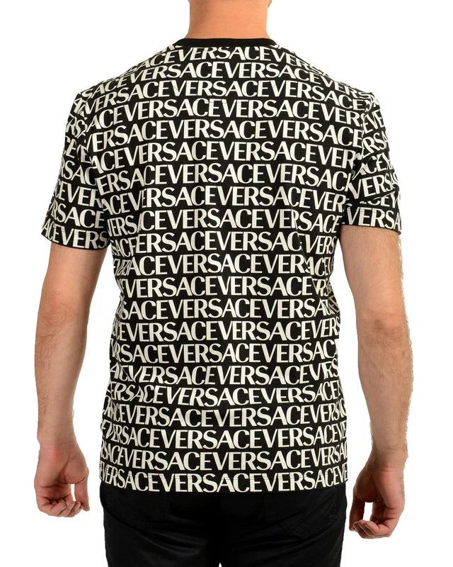 Versace Ropa All Over Logo T-shirt Black/White · Premium Avenue