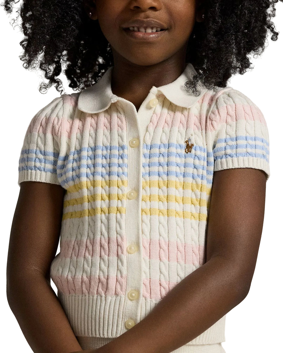 POLO - TEXTURED BLOUSE & SKIRT SET WHITE/MULTI