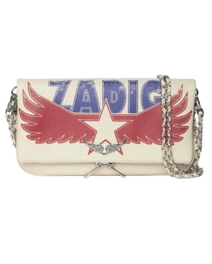 ZADIG & VOLTAIRE - ROCK GRAINED LEATHER AMERICA FLASH